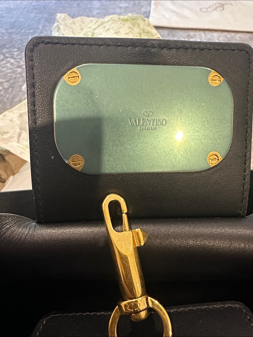 Valentino Garavani Black Leather V logo with Boho bag large NWOT - Picture 16 of 16